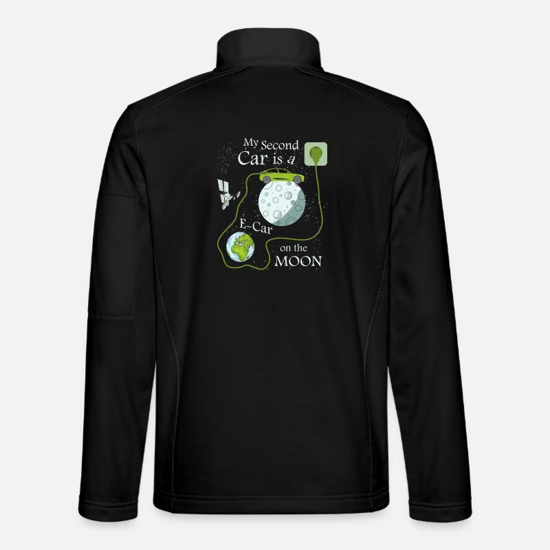 E-car on the moon - Unisex Softshell Jacket - black