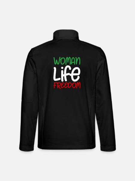 Liberté de vie de femme Iran Droits des femmes - Veste en tissu softshell Unisexe - noir - Dos