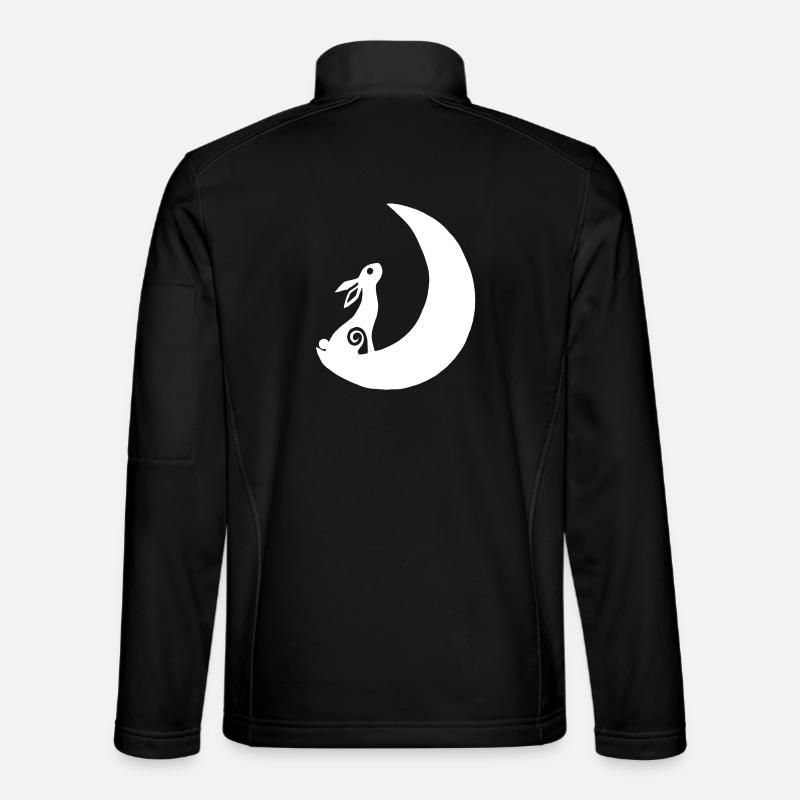 Un lapin sur la lune - Veste en tissu softshell Unisexe - noir