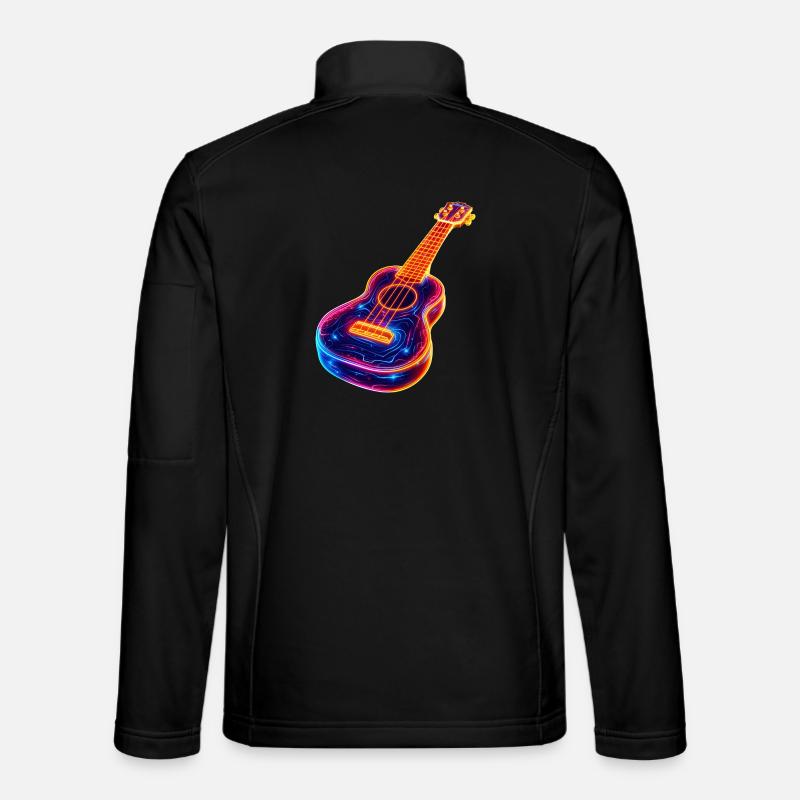 Ukulele Synthwave - Unisex Softshell Jacket - black