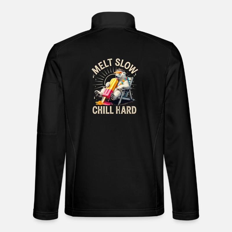 Schmelz langsam Chill Harter Bär - Unisex Softshelljacke - Schwarz