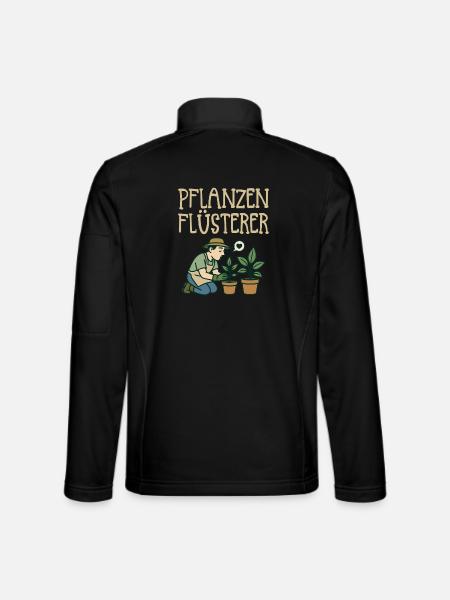 Pflanzenflüsterer Gärtner - Unisex Softshelljacke - Schwarz