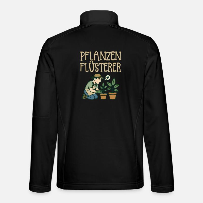 Pflanzenflüsterer Gärtner - Unisex Softshelljacke - Schwarz