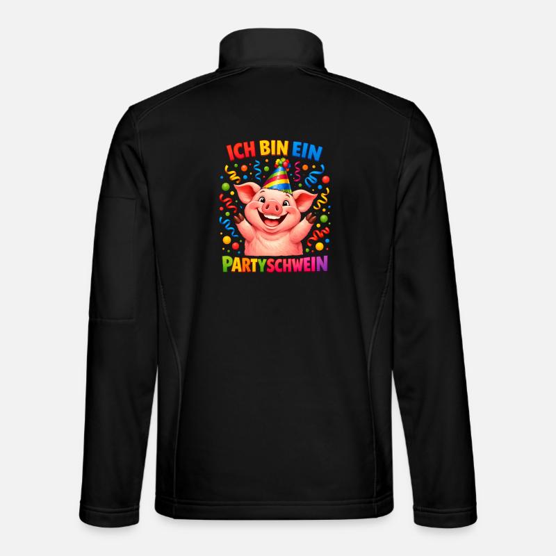 Fête costumée de cochon, Carnaval, Carnaval, célèbre Coloré Veste en tissu softshell Unisexe