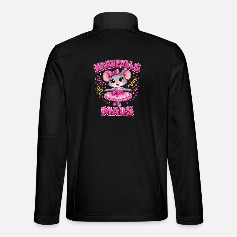 Karnevalsmaus Karneval Konfetti Geschenk - Unisex Softshelljacke - Schwarz