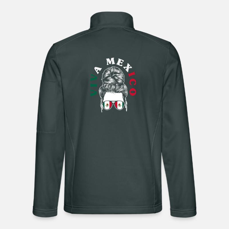 Fierté du Mexique & Maison Drapeau du Mexique Veste en tissu softshell Unisexe