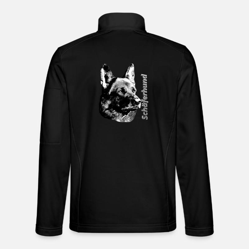 German Shepherd,Dog head,Dog sport,Watchdog,Dogs - Unisex Softshell Jacket - black