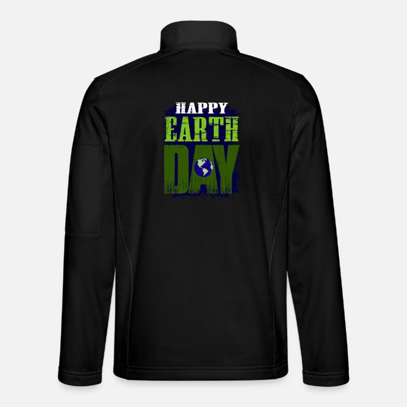 HAPPY EARTH DAY Conception motivante - Veste en tissu softshell Unisexe - noir