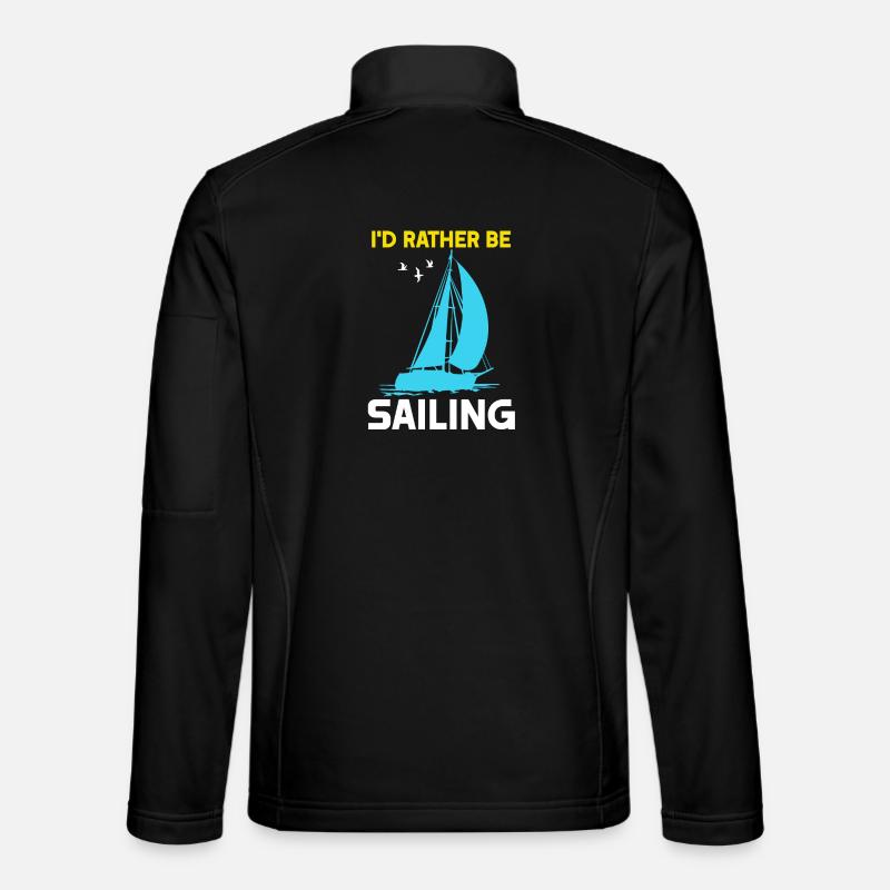 I'd rather be Sailing - Unisex Softshelljacke - Schwarz