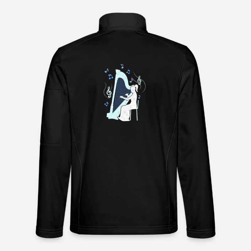 Harfe-Spielerin - Unisex Softshelljacke - Schwarz