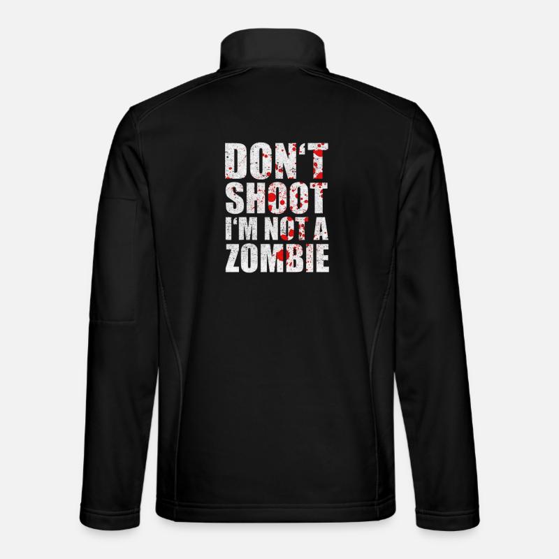 Cooles Nicht schießen ich bin kein Zombie Blut Unisex Softshelljacke