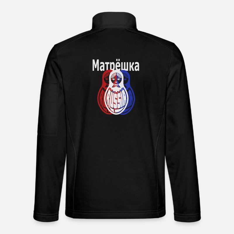 Matroschka, Russisch - Unisex Softshelljacke - Schwarz