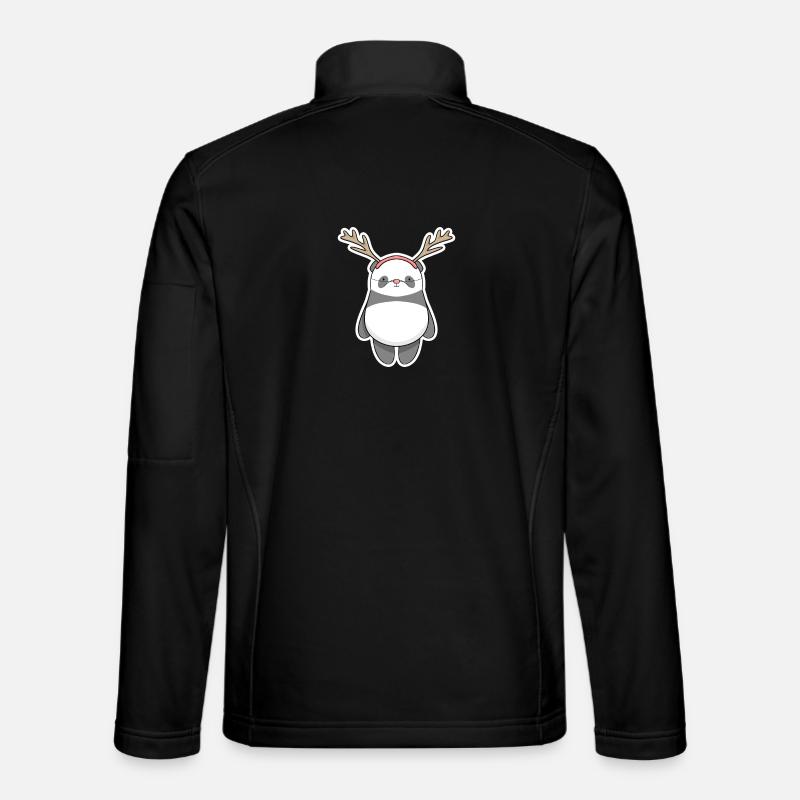 Panda de Noël - Veste en tissu softshell Unisexe - noir