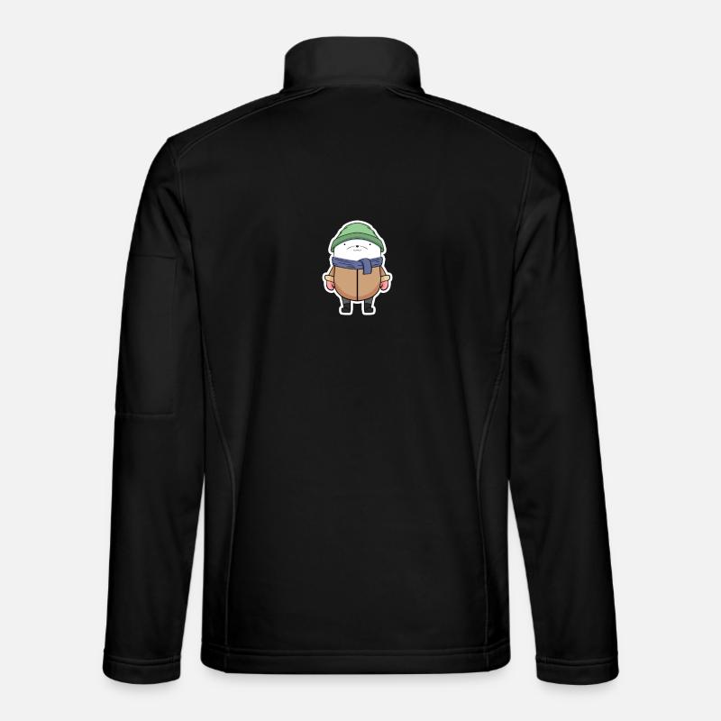 Polar bear winter - Unisex Softshell Jacket - black