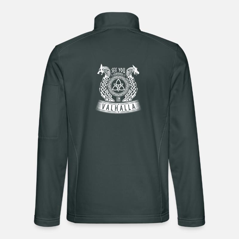 See You In Valhalla Viking Germanic Dragon Wolf Unisex Softshell Jacket