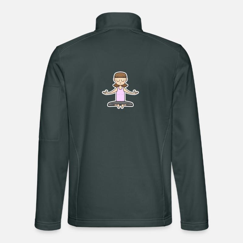 Dessin animé de méditation Veste en tissu softshell Unisexe