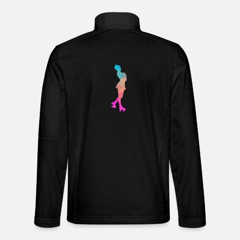 Abstrakter Eis- und Rollschuh-Design Unisex Softshell Jacket