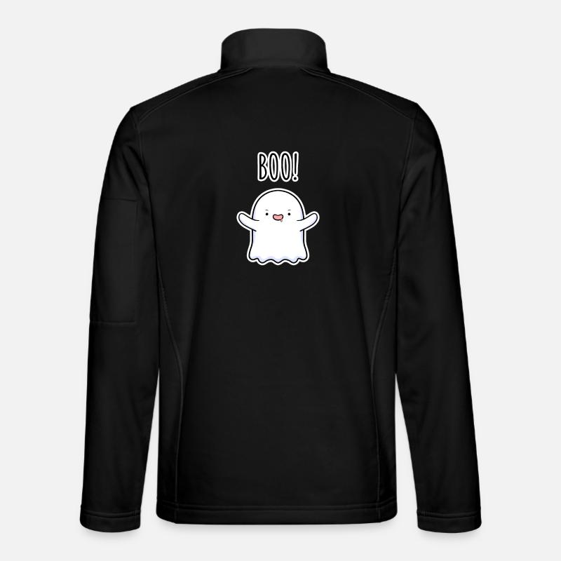 Boo Ghost – Doux Fantôme d’Halloween - Veste en tissu softshell Unisexe - noir