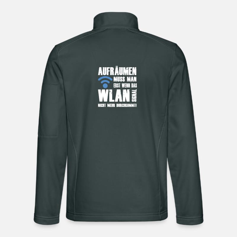 Erst aufräumen wenn das WLAN Signal schwach wird Unisex Softshelljacke
