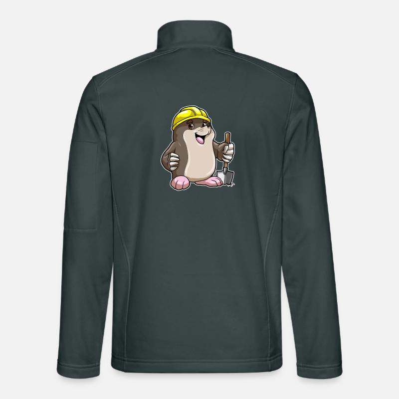 Mole Miner Shovel Mining Unisex Softshell Jacket