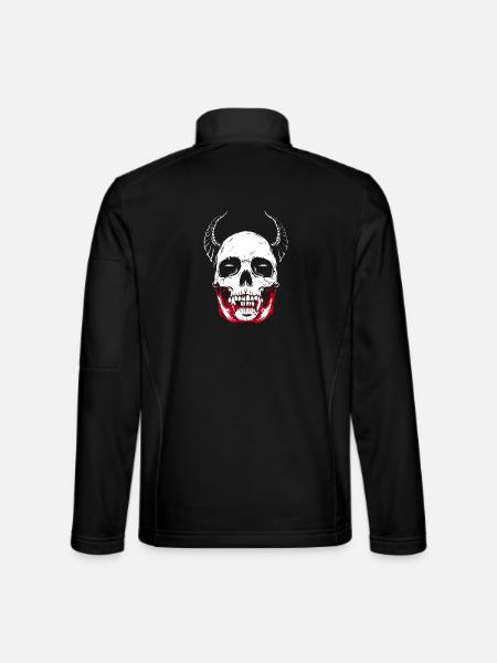 Crâne d'horreur squelette de vampire - Veste en tissu softshell Unisexe - noir - Dos