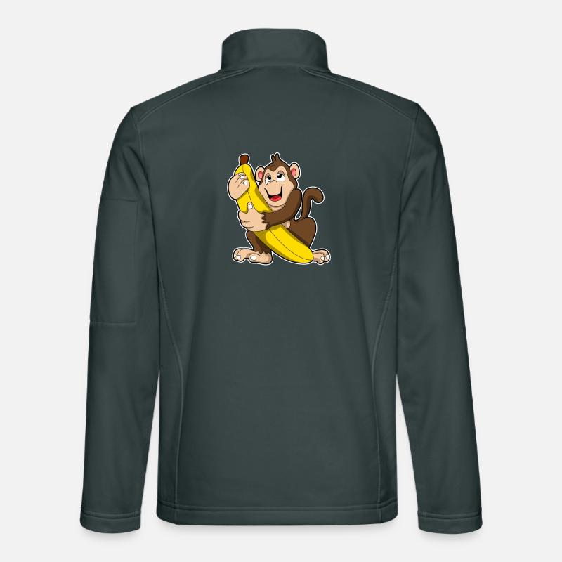 Affe Banane Unisex Softshelljacke