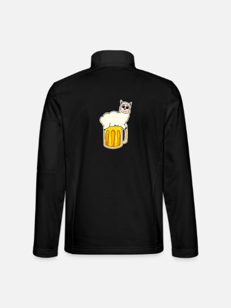 Alpaca and beer - Unisex Softshell Jacket - black