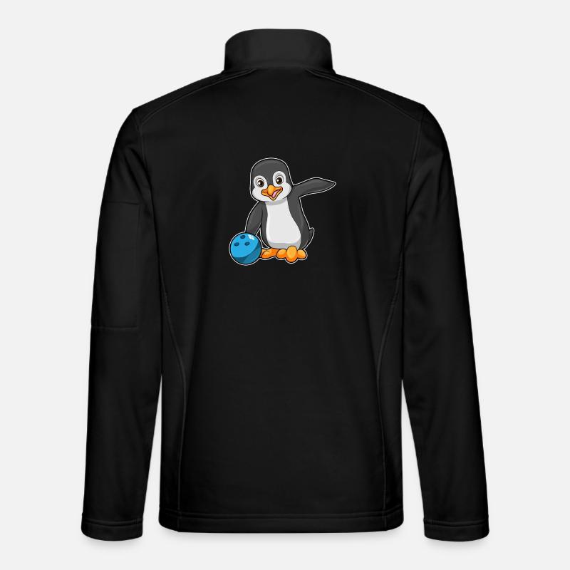 Penguin Bowling Boule de bowling - Veste en tissu softshell Unisexe - noir