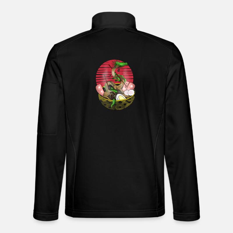 Drachen ramen - Unisex Softshelljacke - Schwarz