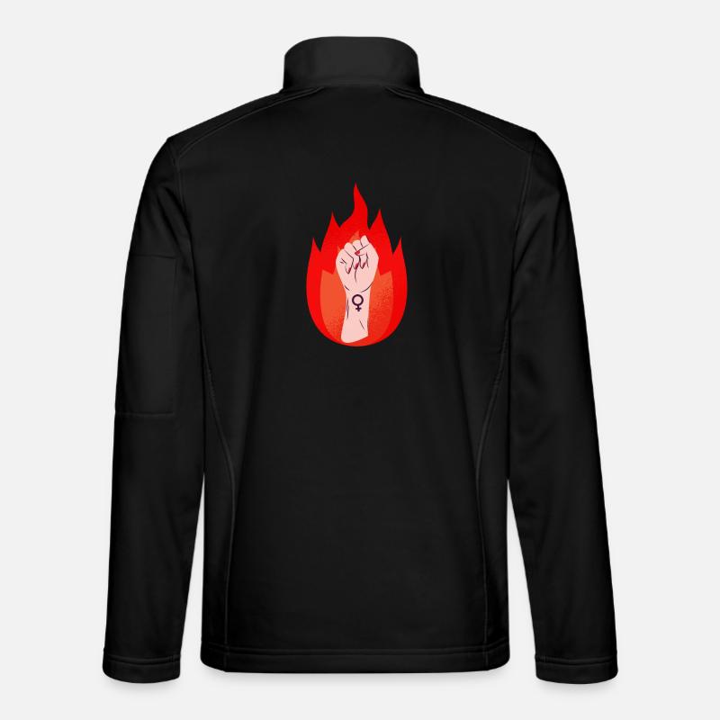 Kobiety Znak Feminizm Pięść - Kurtka softshell typu unisex - czarny