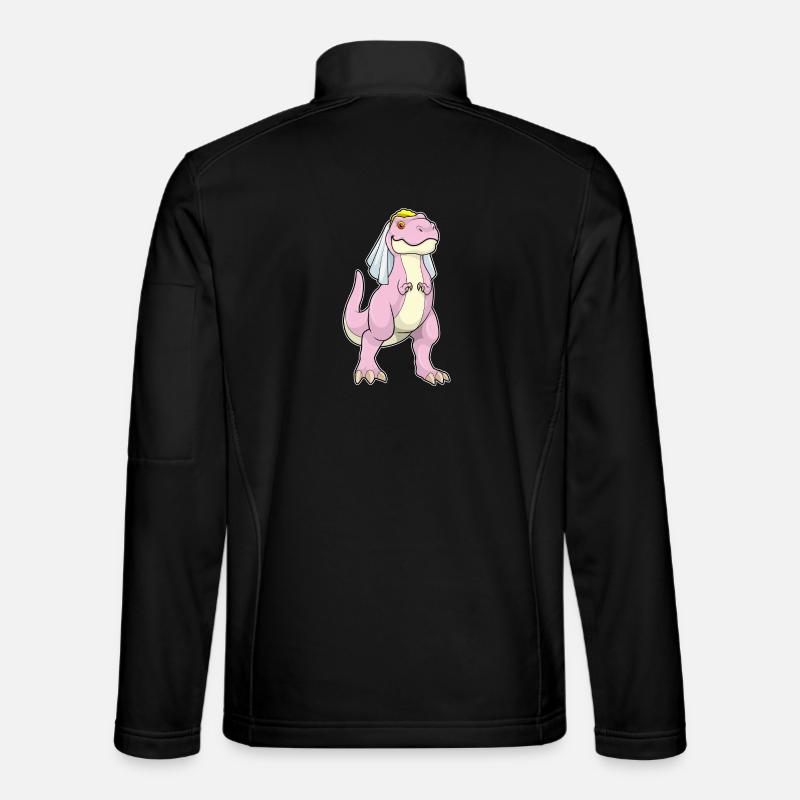 Dinosaurier Braut Schleier Hochzeit - Unisex Softshelljacke - Schwarz