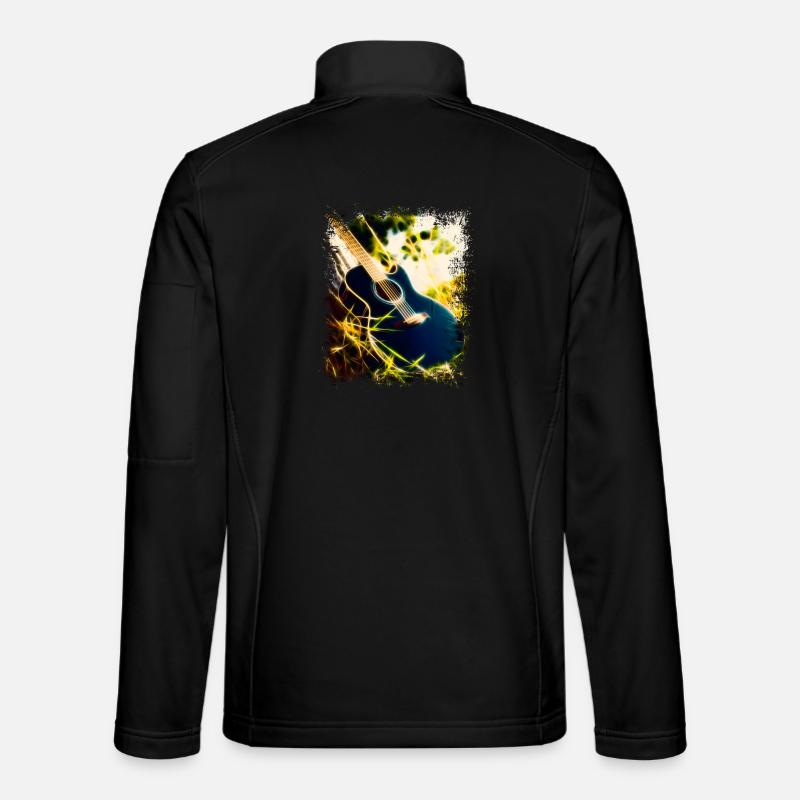 Guitar in the grass - Unisex Softshell Jacket - black