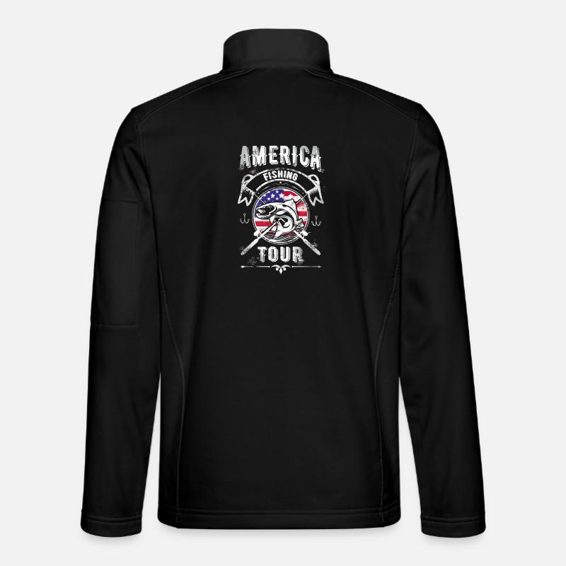 Tournée de pêche d’Amérique - Veste en tissu softshell Unisexe - noir