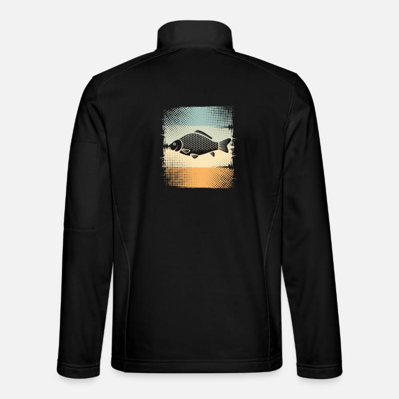 Karpfen - Unisex Softshelljacke - Schwarz
