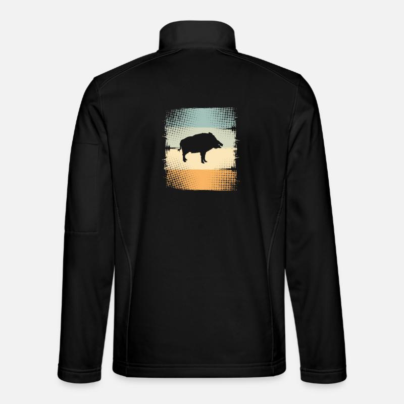Wildschwein - Unisex Softshelljacke - Schwarz