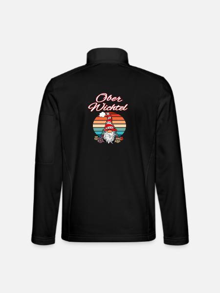 Ober Wichtel Weihnachts Gnom - Unisex Softshelljacke - Schwarz - Hinten