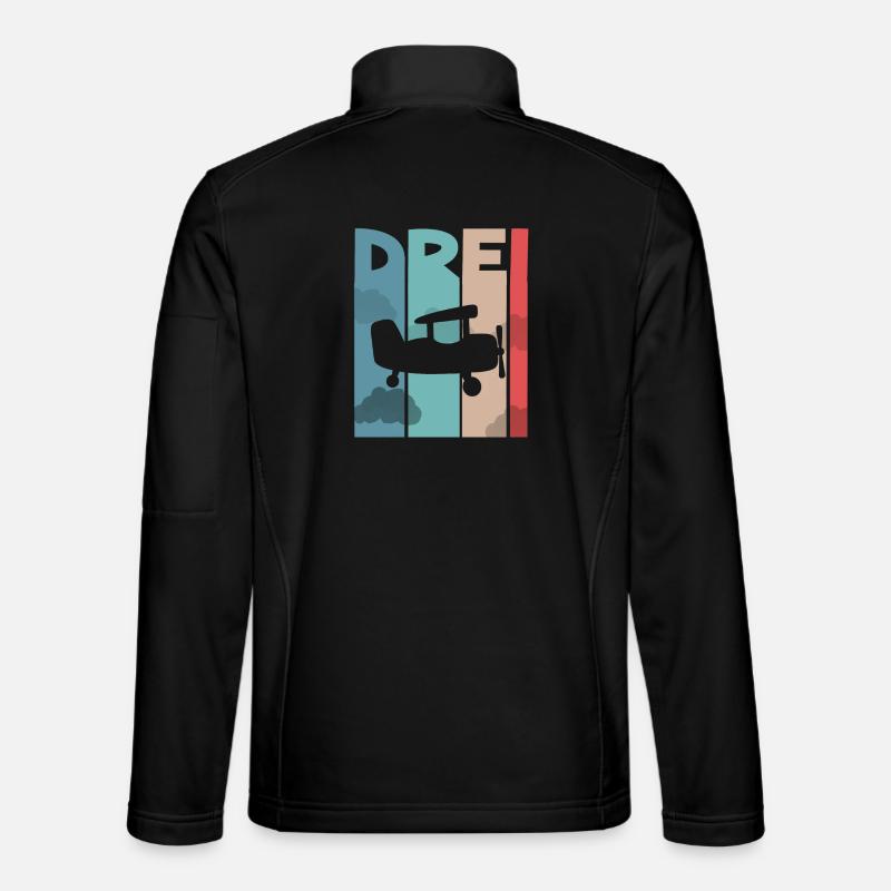 Flugzeug Kinder 3 Jahre - Unisex Softshelljacke - Schwarz