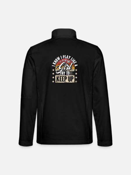 Soccer footballer Soccer player - Unisex Softshell Jacket - black - Back