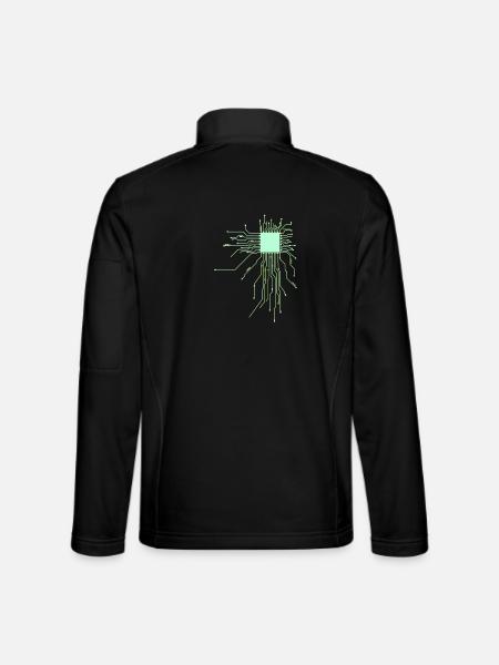 conseil d’administration core cpu ordinateur nerd pc humour geek code - Veste en tissu softshell Unisexe - noir - Dos