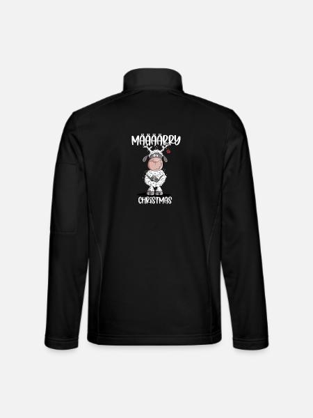 Määärry Christmas Weihnachten Schaf Spielt Rentier - Unisex Softshelljacke - Schwarz