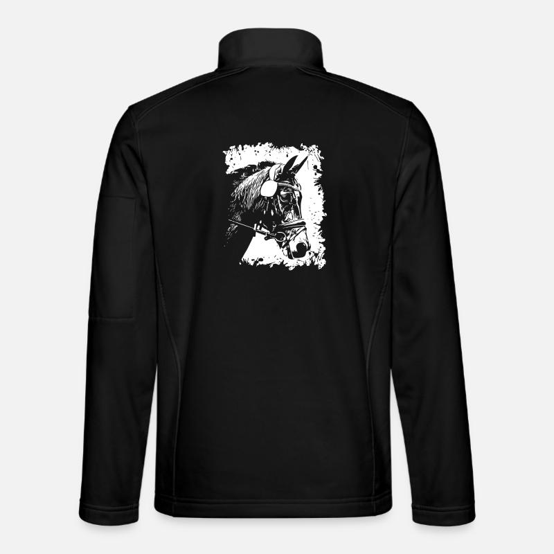 Pferd - Unisex Softshelljacke - Schwarz