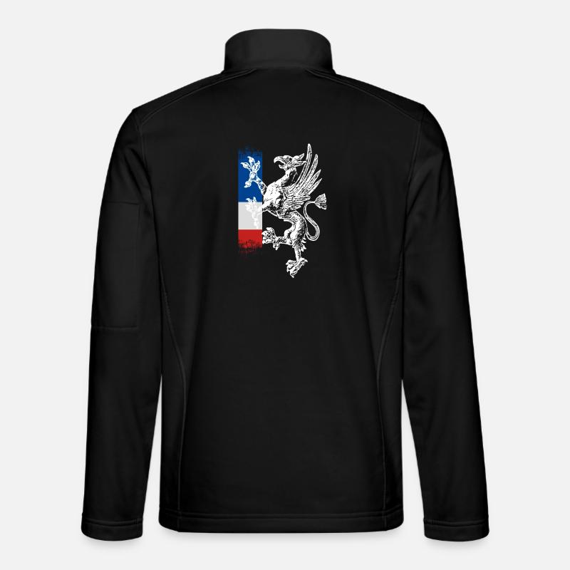griffon debout bleu blanc rouge Rostock Veste en tissu softshell Unisexe