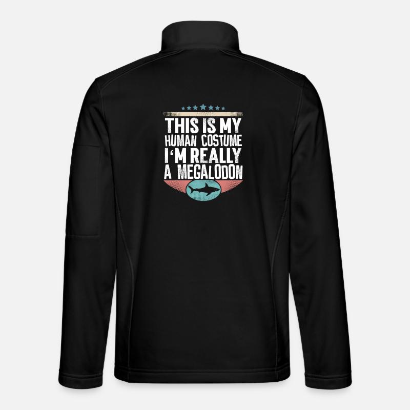 Megalodon Giant Shark - Unisex Softshell Jacket - black