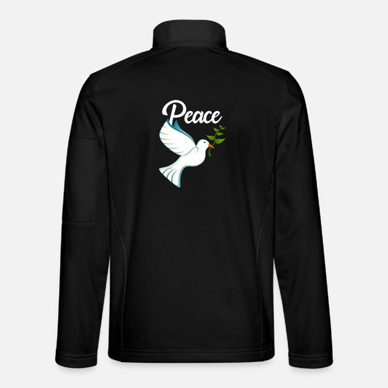 PEACE Friedenstaube - Unisex Softshelljacke - Schwarz