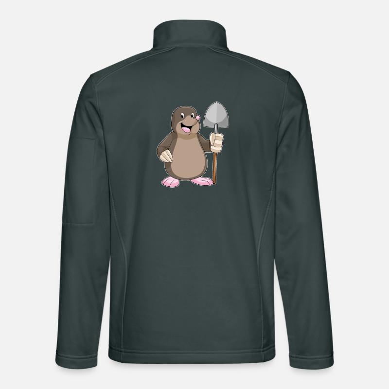 Mole Miner Shovel Mining Unisex Softshell Jacket
