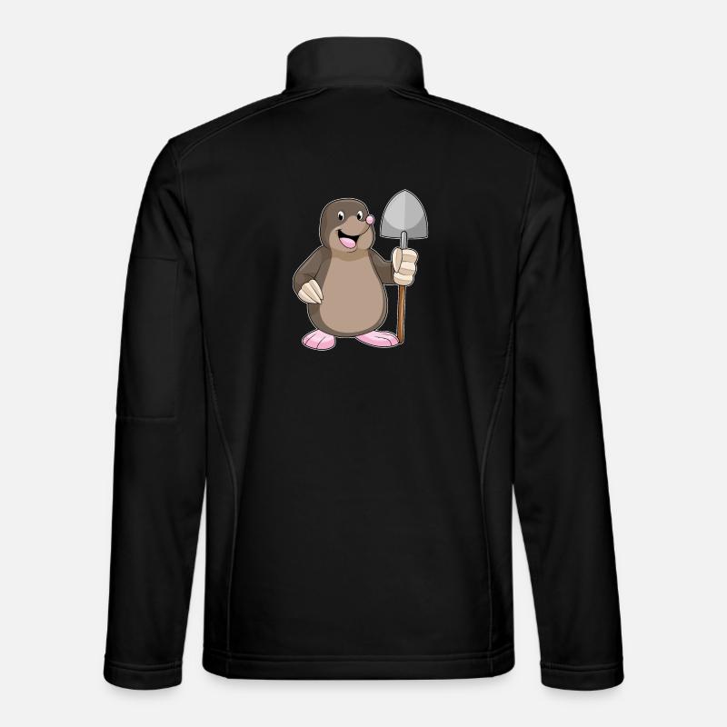 Mole Miner Shovel Mining - Unisex Softshell Jacket - black