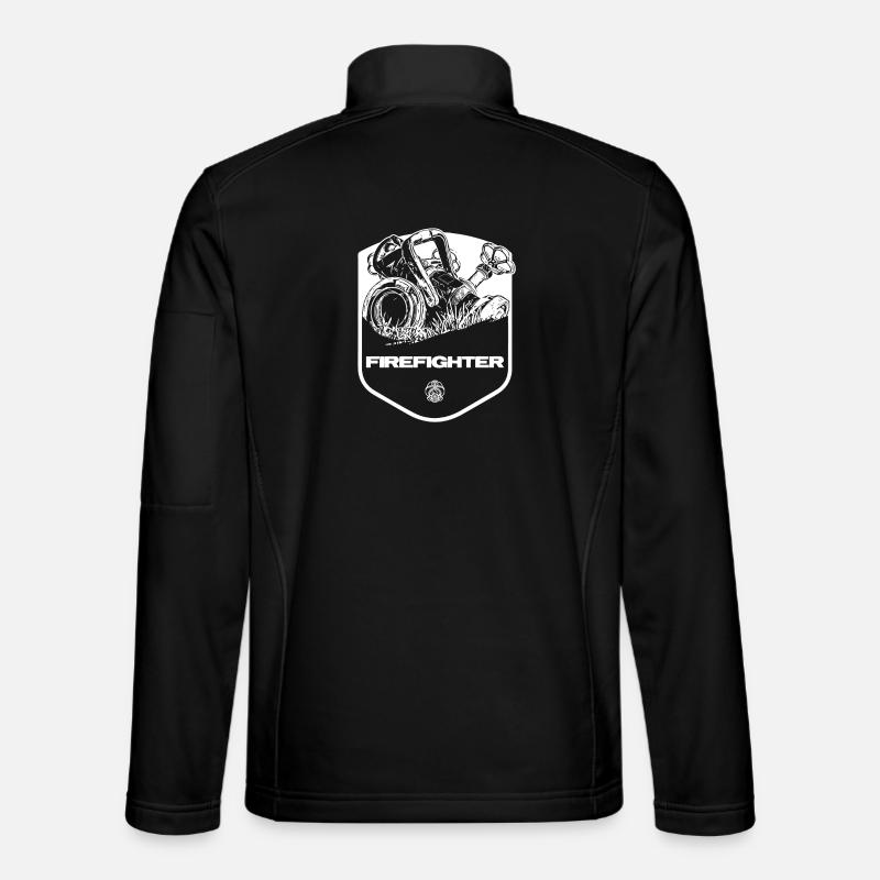 Pompier - Veste en tissu softshell Unisexe - noir
