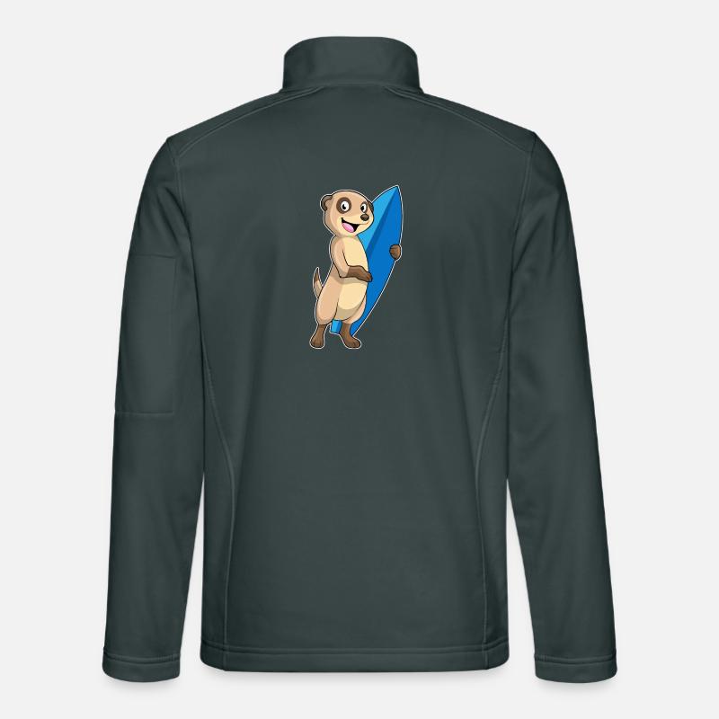 Erdmännchen Surfen Surfbrett Sommer Unisex Softshelljacke