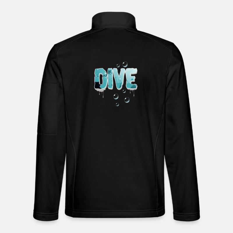 Diving Divers - Unisex Softshell Jacket - black