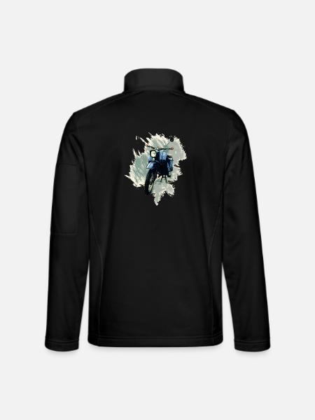 Simson Schwalbe - Unisex Softshelljacke - Schwarz - Hinten